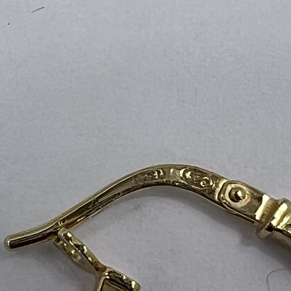 MÍA FIORE 💯FLAT HOOPE EARRINGS, GOLD COLOR, STERLING SILVER, 18KT GOLD PLATED - Picture 9 of 16